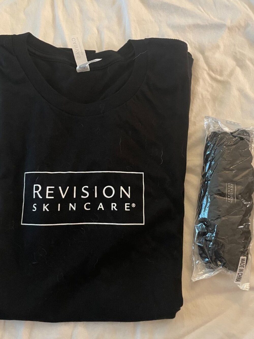 Revision Skincare t-shirt and headband